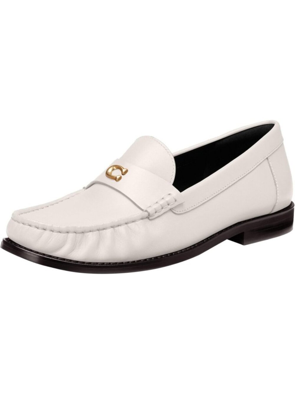 Coach Jolene Loafer Women's Size 7 Chalk Leather Slip On Low Top Classic